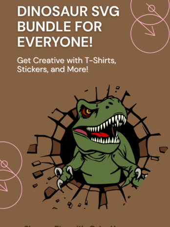 T-Rex Dinosaur SVG Bundle: Jurassic Silhouette & Color Clipart (Digital Download)