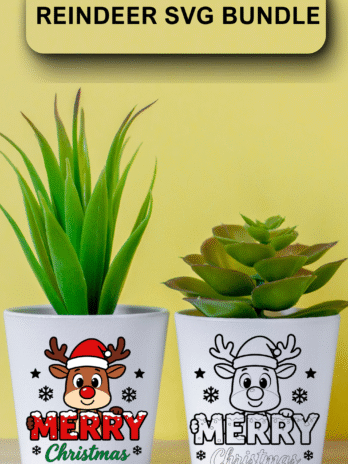 Reindeer Rudolph Clipart Bundle for Cricut and Silhouette