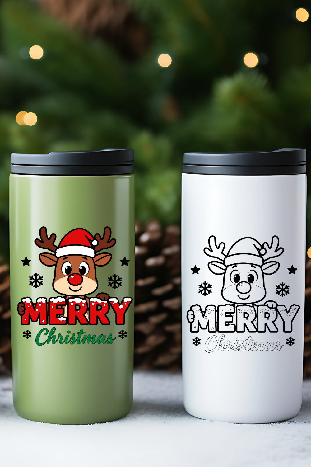 Reindeer Rudolph Clipart Bundle for Cricut and Silhouette - Image 6