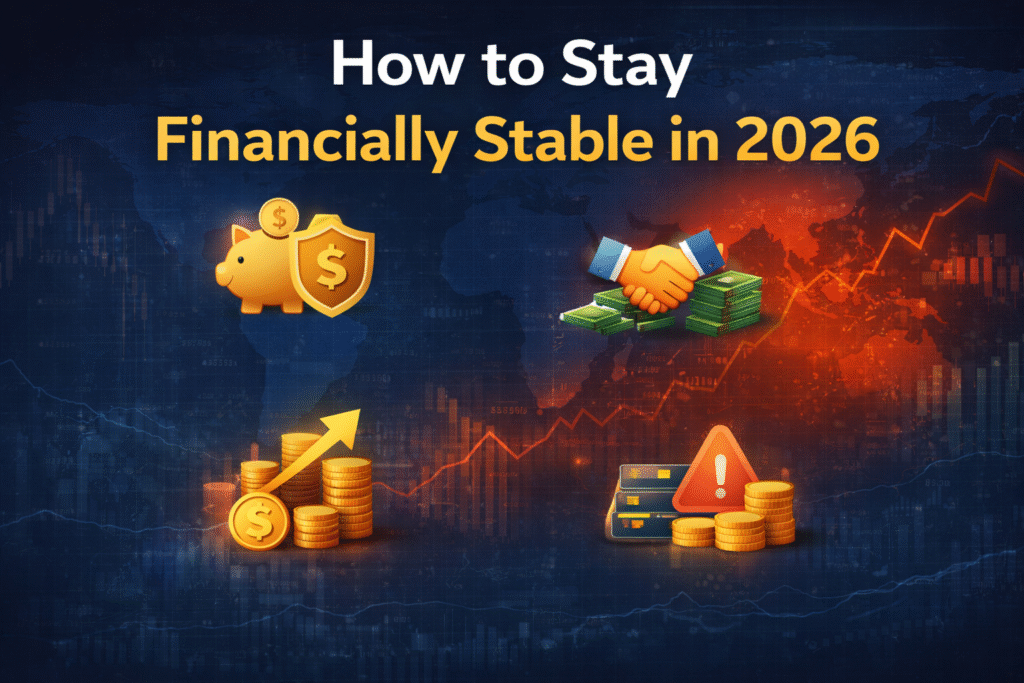 How to stay financially stable in 2026 during global economic uncertainty with savings, investments, and income diversification strategies