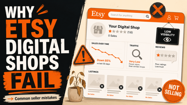 Top reasons Etsy digital shops fail to generate consistent sales