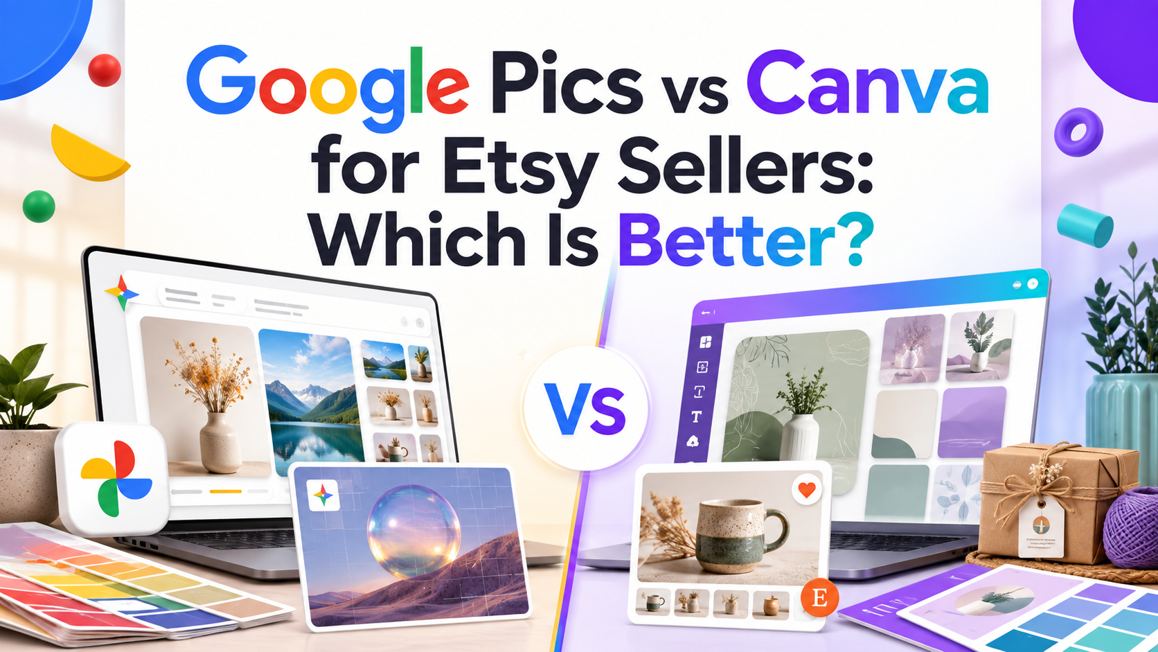 You are currently viewing Google Pics vs Canva for Etsy Sellers: Which Is Better?