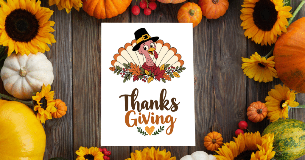 Custom wooden place cards for a Thanksgiving table setting.