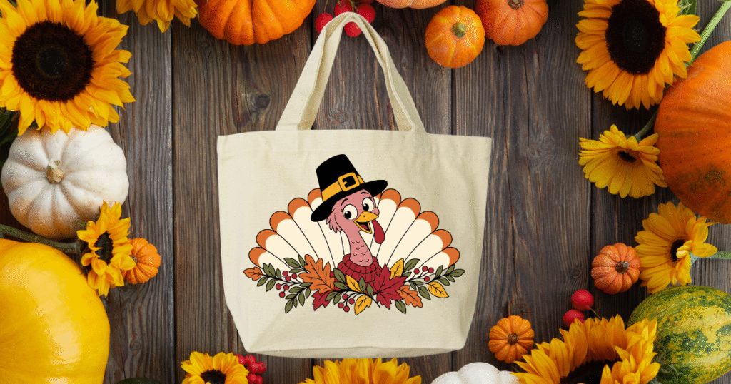 Tote bag featuring a “Grateful” design.