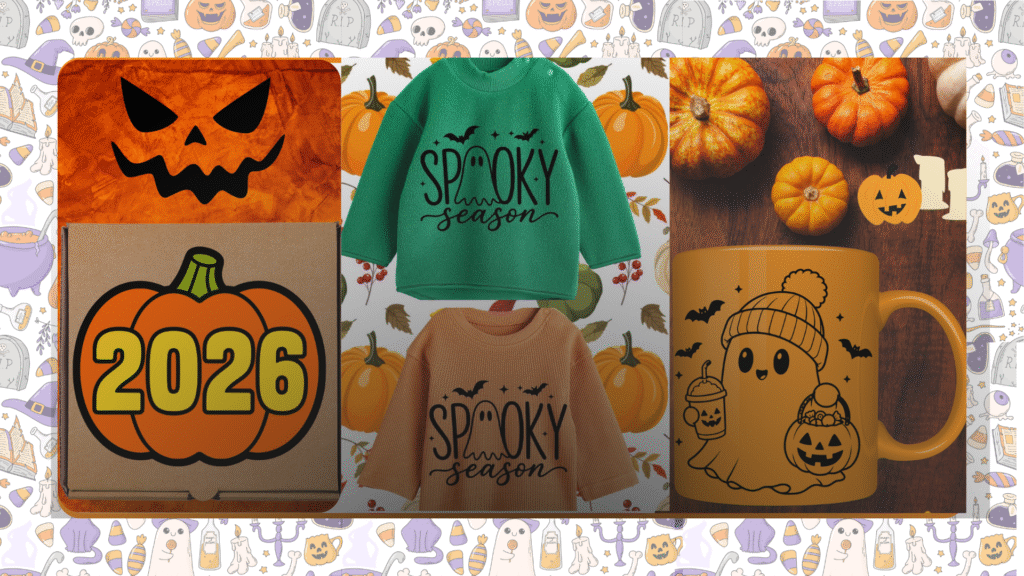 Collection of Halloween SVG designs presented together as a digital bundle.